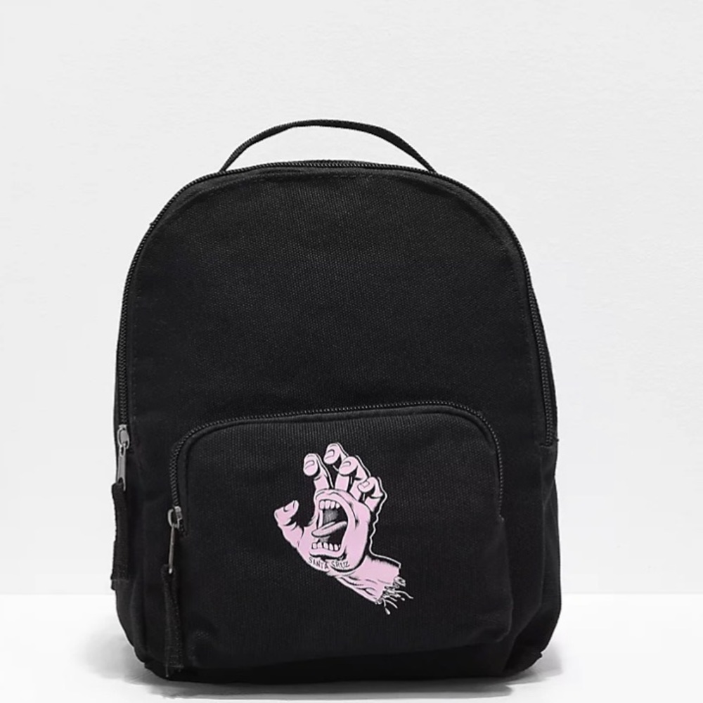 Santa Cruz Screaming Hand Black & Pink Mini Backpack